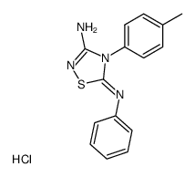 3-amino-5-anilino-4-p-tolyl-[1,2,4]thiadiazolium, chloride Structure