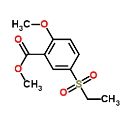 5-(乙基磺酰)-2-甲氧基苯甲酸甲酯结构式