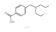 Benzoic acid, 4-[[bis (2-chloroethyl)amino]methyl]-, hydrochloride Structure