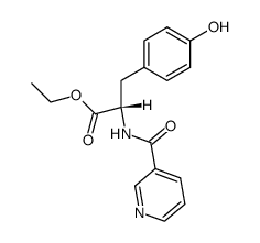 N-nicotinoyl-L-tyrosin-ethyl ester Structure