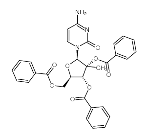 2',3',5'-Tri-O-benzoyl-2'-C-methyl-D-cytidine Structure