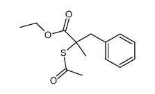 ethyl 2-(acetylthio)-2-methyl-3-phenylpropanoate结构式
