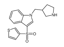 1-(pyrrolidin-3-ylmethyl)-3-thiophen-3-ylsulfonylindole Structure