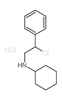 Benzeneethanamine, b-chloro-N-cyclohexyl-,hydrochloride (1:1) structure