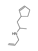 N-Allyl-2-(2-cyclopentenyl)-1-methylethanamine结构式