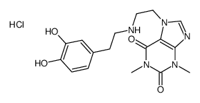 7-[2-[2-(3,4-dihydroxyphenyl)ethylamino]ethyl]-1,3-dimethylpurine-2,6-dione,hydrochloride Structure