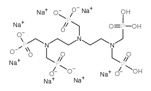 Diethylenetriamine penta(methylene phosphonic acid) heptasaodium salt Structure