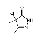 4-Chloro-3,4-dimethyl-2-pyrazolin-5-one结构式