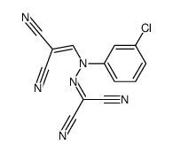 alpha-(2-(2,2-dicyanovinyl)-2-(3-chlorophenyl)hydrazono)malononitrile结构式