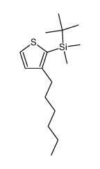 tert-butyl-[3-(n-hexyl)thiophen-2-yl]dimethylsilane结构式