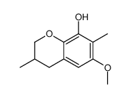 3,4-dihydro-6-methoxy-3,7-dimethyl-1H-benzopyran-8-ol结构式