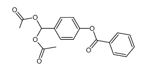 1,1-diacetoxy-1-(4-benzoyloxyphenyl)methane Structure