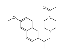 1-Acetyl-4-(2-(6-methoxy-2-naphthalenyl)propyl)piperazine结构式