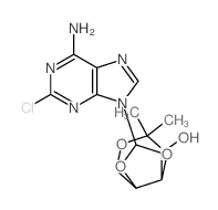 9H-Purin-6-amine,2-chloro-9-[3,5-O-(1-methylethylidene)-b-D-xylofuranosyl]-结构式