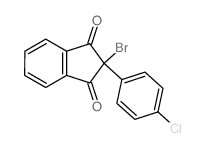 2-bromo-2-(4-chlorophenyl)indene-1,3-dione Structure