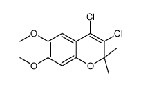 3,4-dichloro-6,7-dimethoxy-2,2-dimethylchromene Structure
