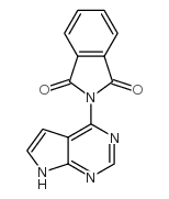 2-(7H-吡咯[2,3-D]嘧啶-4-基)-N-异吲哚-1,3-二酮结构式