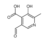 2-Methyl-3-hydroxy-5-formylpyridine-4-carboxylic acid结构式