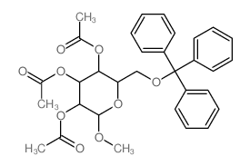 a-D-Mannopyranoside, methyl6-O-(triphenylmethyl)-, triacetate (9CI) Structure