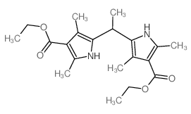1H-Pyrrole-3-carboxylic acid, 5,5-ethylidenebis[2,4-dimethyl-, diethyl ester结构式