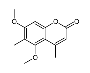 5,7-dimethoxy-4,6-dimethyl-2H-chromen-2-one结构式