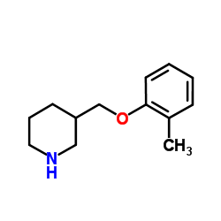3-[(2-甲基苯氧基)甲基]哌啶盐酸盐结构式