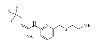 6-[2-(2,2,2-trifluoroethyl)guanidino]-2-[(2-aminoethyl)-thiomethyl]pyridine Structure