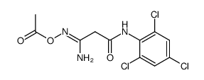 (Z)-3-(acetoxyimino)-3-amino-N-(2,4,6-trichlorophenyl)propanamide结构式