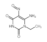 2,4(1H,3H)-Pyrimidinedione, 6-amino-1-ethyl-5-nitroso- Structure