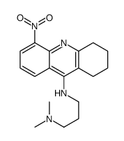 N',N'-dimethyl-N-(5-nitro-1,2,3,4-tetrahydroacridin-9-yl)propane-1,3-diamine结构式