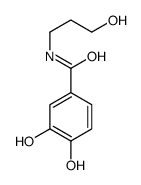 3,4-dihydroxy-N-(3-hydroxypropyl)benzamide结构式
