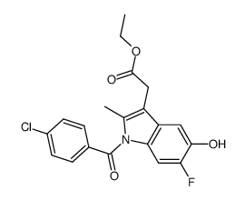 ethyl [1-(4-chlorobenzoyl)-6-fluoro-5-hydroxy-2-methyl-1H-indol-3-yl]acetate Structure