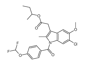 sec-butyl {6-chloro-1-[4-(difluoromethoxy)benzoyl]-5-methoxy-2-methyl-1H-indol-3-yl}acetate结构式