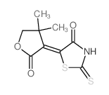 4-Thiazolidinone,5-(dihydro-4,4-dimethyl-2-oxo-3(2H)-furanylidene)-2-thioxo-结构式
