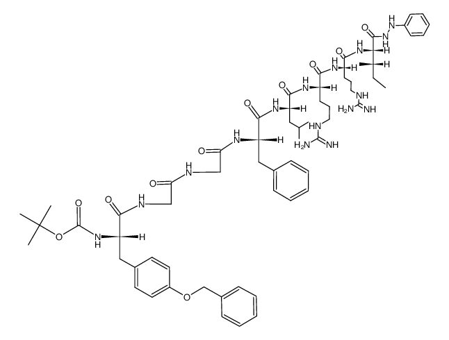 Boc-Tyr(Bzl)-Gly-Gly-Phe-Leu-Arg-Arg-Ile-N2H2Ph Structure