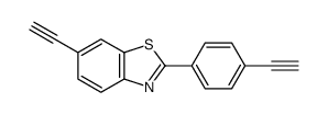 6-ethynyl-2-(4-ethynylphenyl)-1,3-benzothiazole结构式