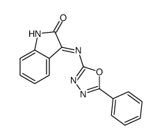 3-[(5-phenyl-1,3,4-oxadiazol-2-yl)amino]indol-2-one Structure