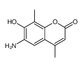 6-AMINO-7-HYDROXY-4,8-DIMETHYL-2H-CHROMEN-2-ONE结构式