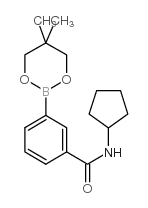 3-(环戊基氨甲酰基)苯硼酸新戊二醇酯结构式