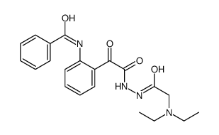 Benzeneacetic acid, 2-(benzoylamino)-alpha-oxo-, 2-((diethylamino)acet yl)hydrazide Structure