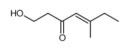 1-hydroxy-5-methyl-hept-4-en-3-one结构式