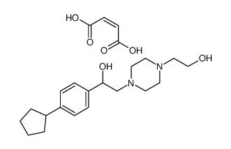 alpha-(4-Cyclopentylphenyl)-1,4-piperazinediethanol (Z)-2-butenedioate (1:2) Structure