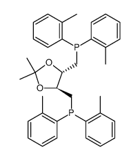 (+)-O-ISOPROPYLIDENE-2,3-DIHYDROXY-1,4-BIS[BIS(2-METHYLPHENYL)PHOSPHINO]BUTANE结构式