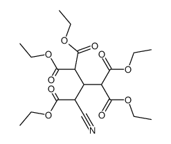 2-(ethoxycarbonyl-cyano-methyl)-propane-1,1,3,3-tetracarboxylic acid tetraethyl ester结构式