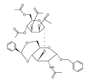 苄基2-乙酰氨基-2-脱氧-4,6-O-亚苄基-3-O-(2',3',4',6'-四-O-乙酰基-β-D-吡喃半乳糖基)-α-D-吡喃半乳糖苷图片