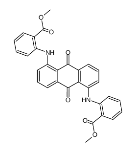 N,N'-(9,10-dioxo-9,10-dihydro-anthracene-1,5-diyl)-di-anthranilic acid dimethyl ester Structure
