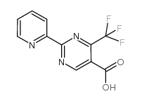 2-pyridin-2-yl-4-(trifluoromethyl)pyrimidine-5-carboxylic acid Structure