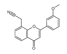 2-(2-(3-methoxyphenyl)-4-oxo-4H-chromen-8-yl)acetonitrile结构式