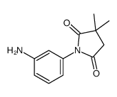1-(3-aminophenyl)-3,3-dimethylpyrrolidine-2,5-dione Structure