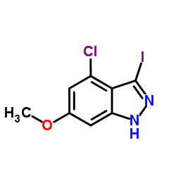 4-Chloro-3-iodo-6-methoxy-1H-indazole Structure